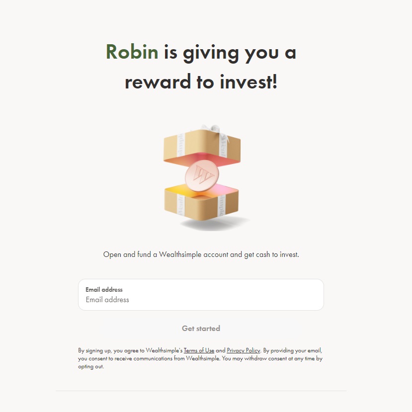 Wealthsimple referral signup page